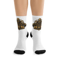 B&S Crest Athletic Crew Socks — Recycled Poly Eco Socks with Gold Emblem