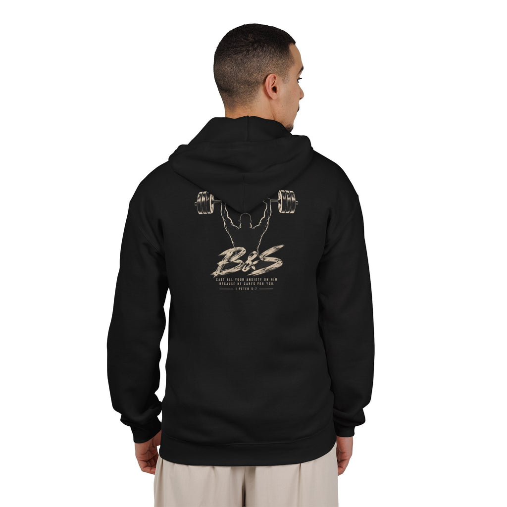 Zip Hoodie — 'B&S' Streetwear Zip-Up Hoodie with Chain Graphic