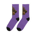 Purple Crew Socks with Gas Mask Skull Logo – B.S. Graphic Athletic Socks
