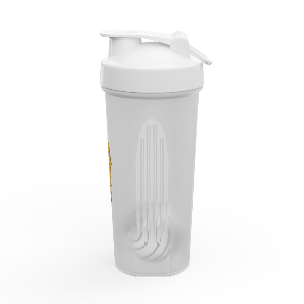 Protein Shaker Bottle with Bold 'BSS' Flame Graphic — Gym Fitness Blender Bottle