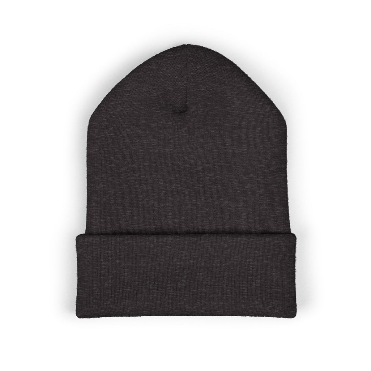 Embroidered 'B&S' Crown Cuffed Beanie — Olive Knit Winter Hat