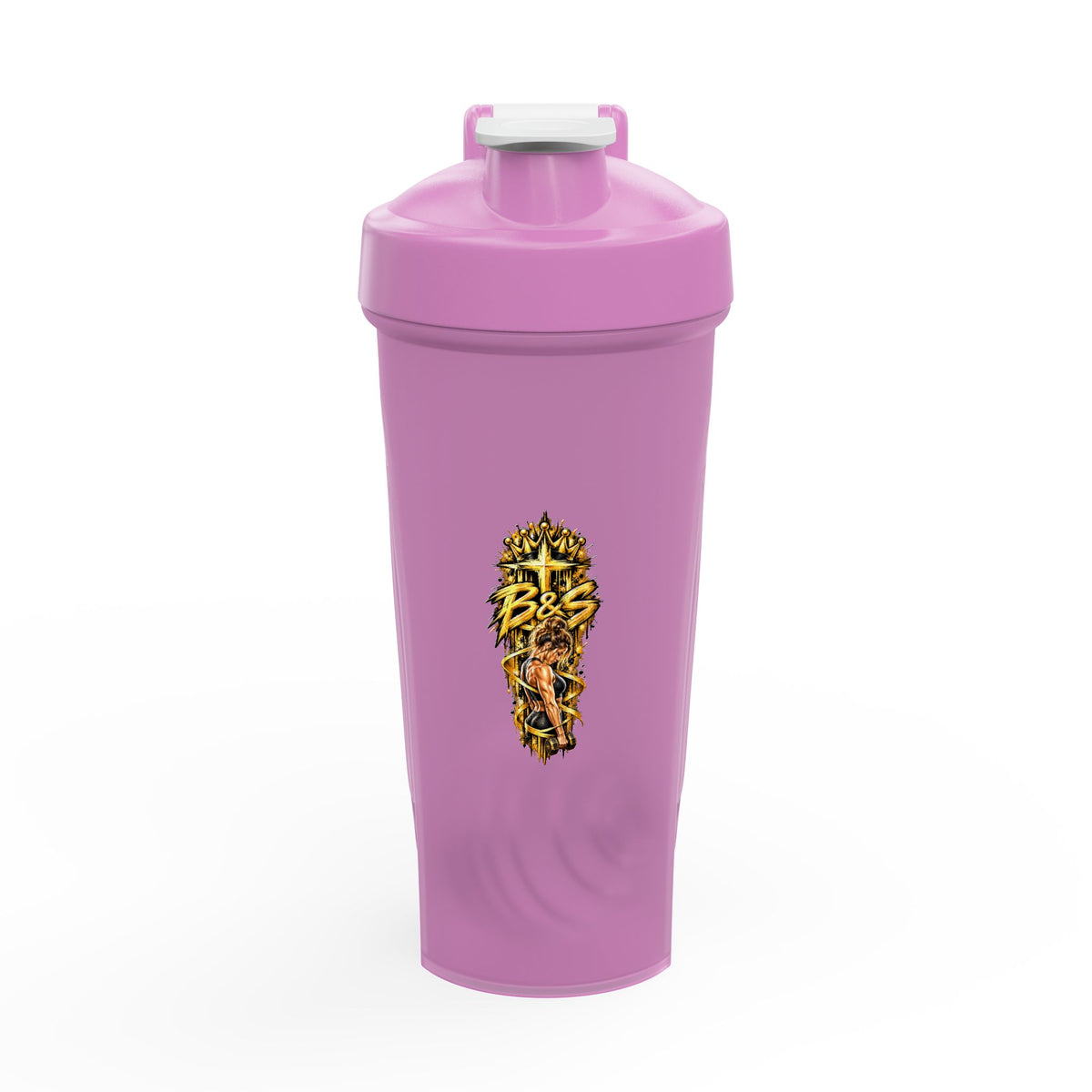 Protein Shaker Bottle with Bold 'BSS' Flame Graphic — Gym Fitness Blender Bottle