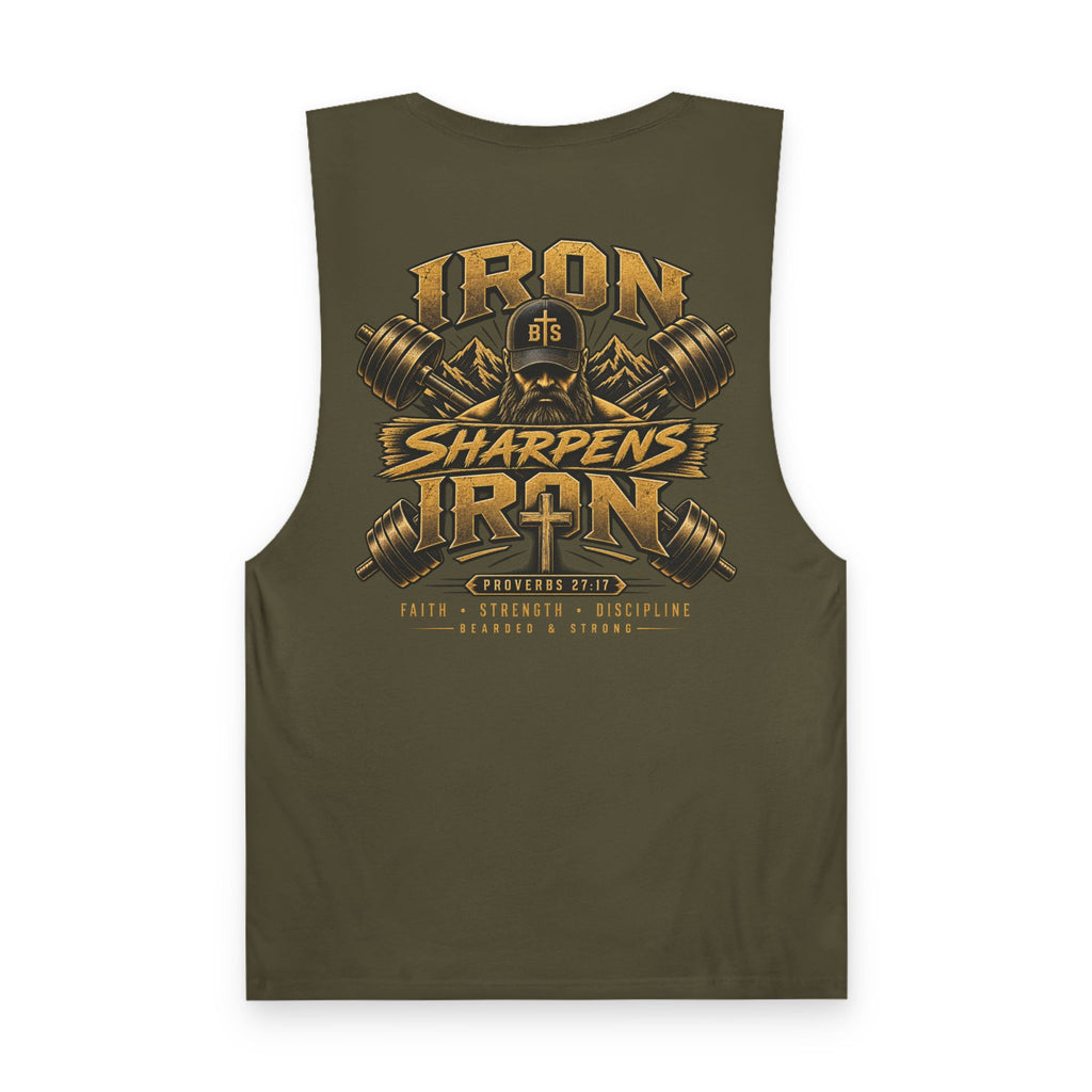 Barnard "Iron Sharpens Iron" Muscle Tank — Gym Weightlifting Fitness Tank Top
