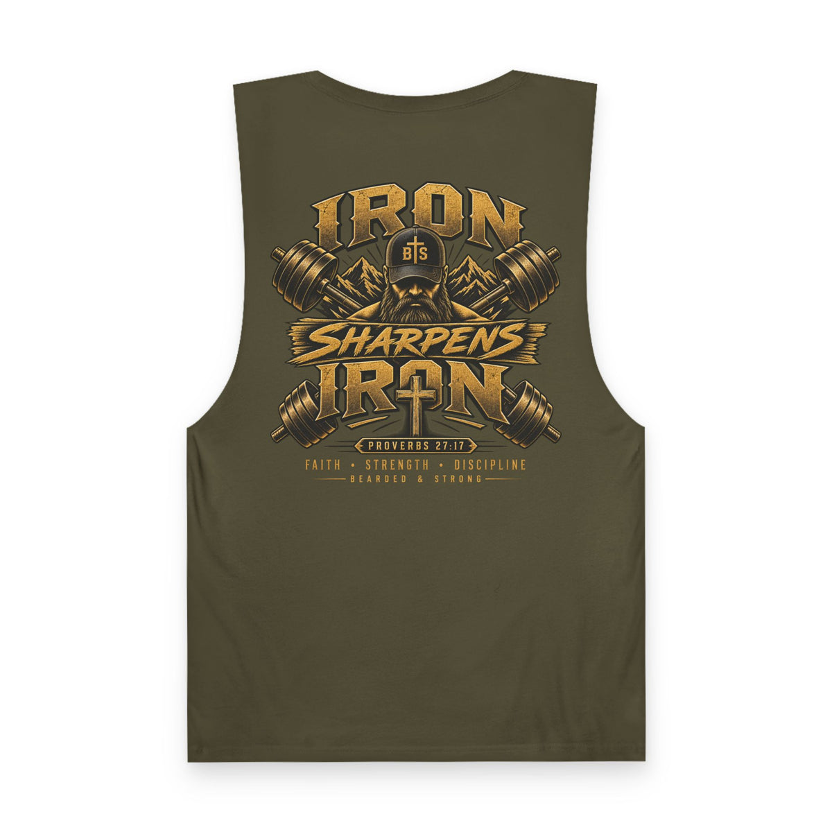 Barnard "Iron Sharpens Iron" Muscle Tank — Gym Weightlifting Fitness Tank Top