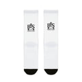 Sublimated Crew Socks — BTS Logo White Athletic Socks
