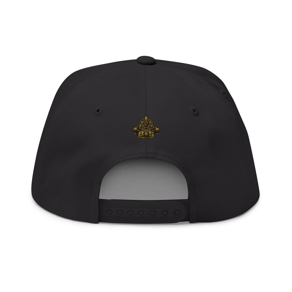 Bearded & Strong Embroidered Flat Bill Cap — Men's Fitness Christian Trucker Hat
