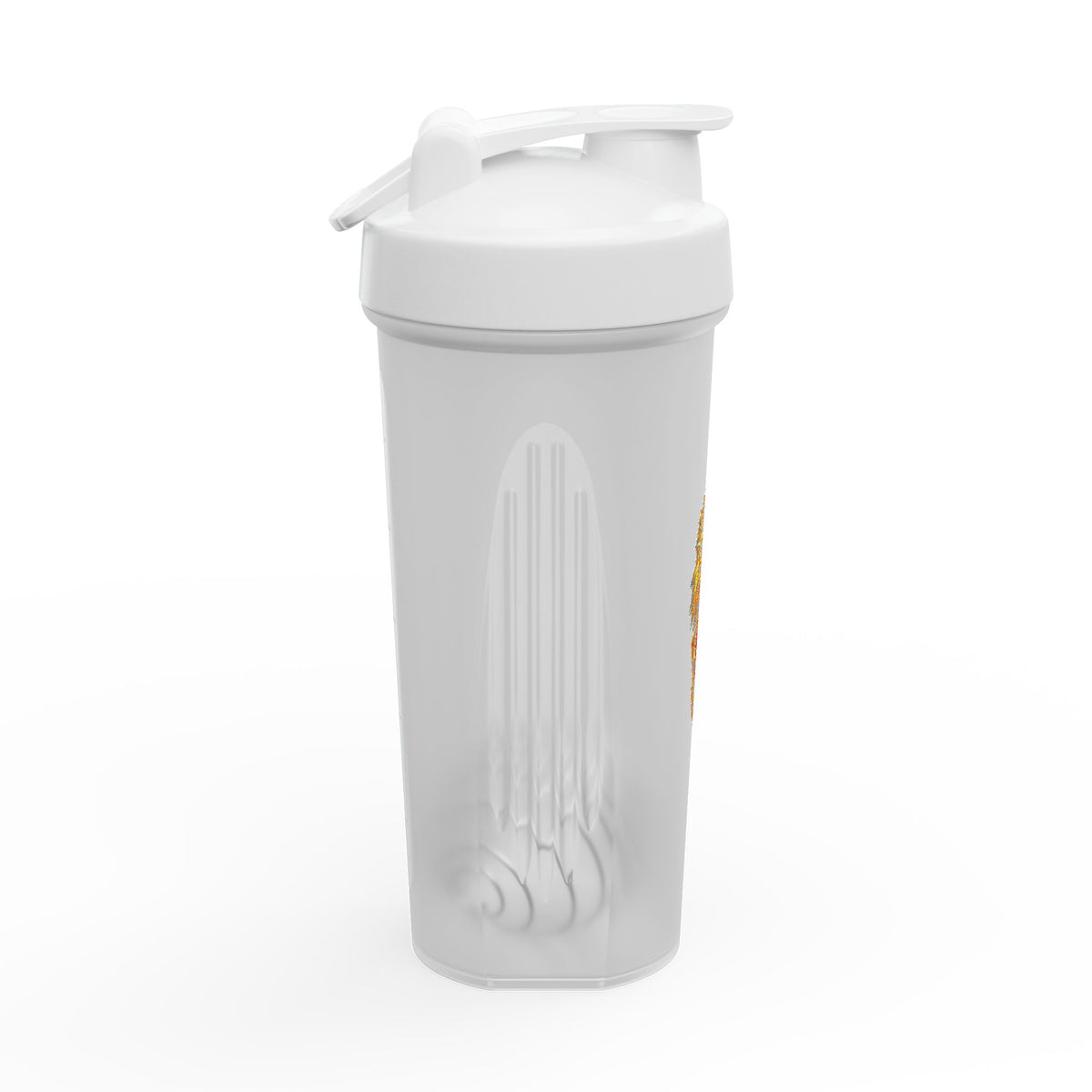 Protein Shaker Bottle with Bold 'BSS' Flame Graphic — Gym Fitness Blender Bottle