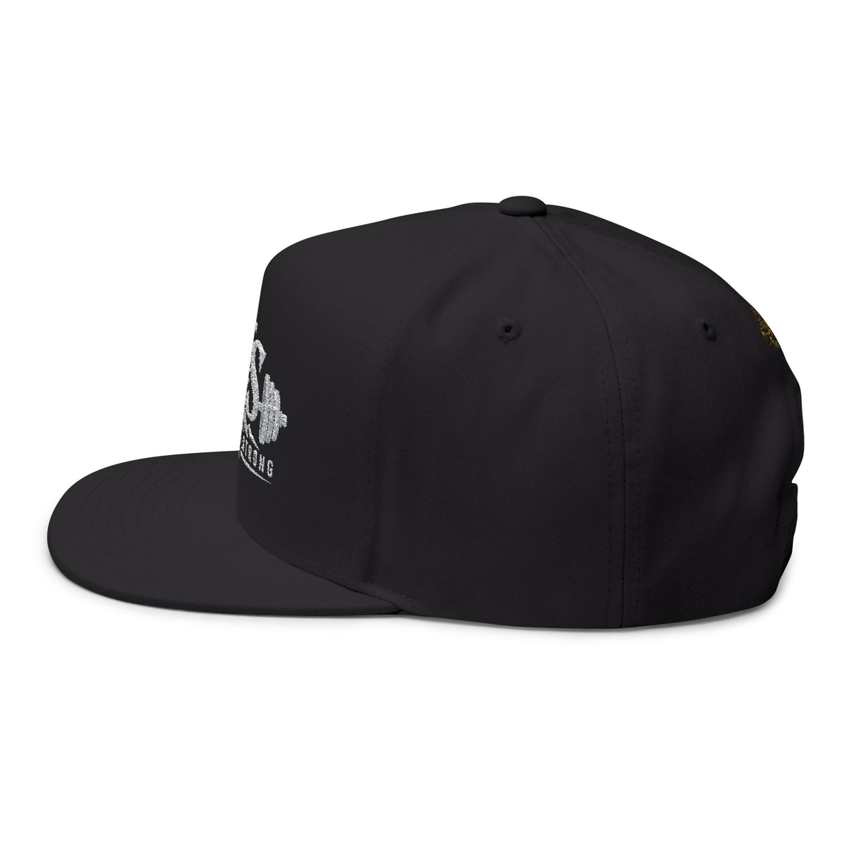 Bearded & Strong Embroidered Flat Bill Cap — Men's Fitness Christian Trucker Hat