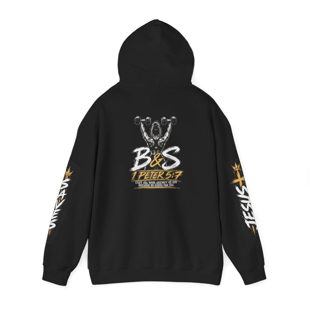 Christian B&S 1 Peter 5:7 Hoodie – Faith-Based Prayer Comfort Pullover