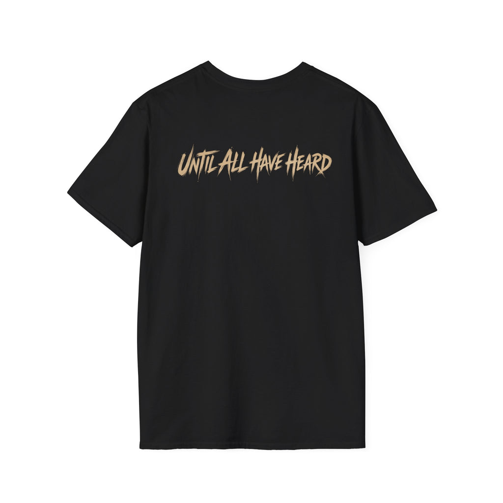 Until All Have Heard T-Shirt — BTS Logo Black Tee