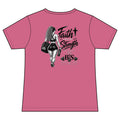 Still Standing Women's V-Neck Tee — Pink Fitness Gym Shirt with 'Still Standing' Graphic