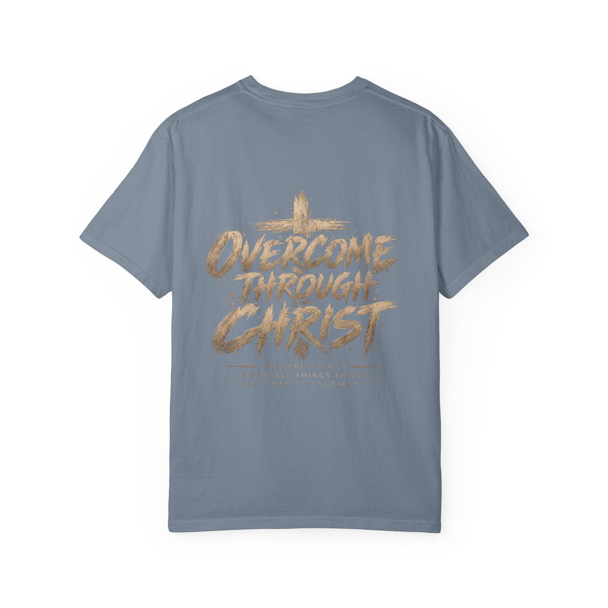 Overcome Through Christ T-Shirt — Christian Faith Graphic Tee