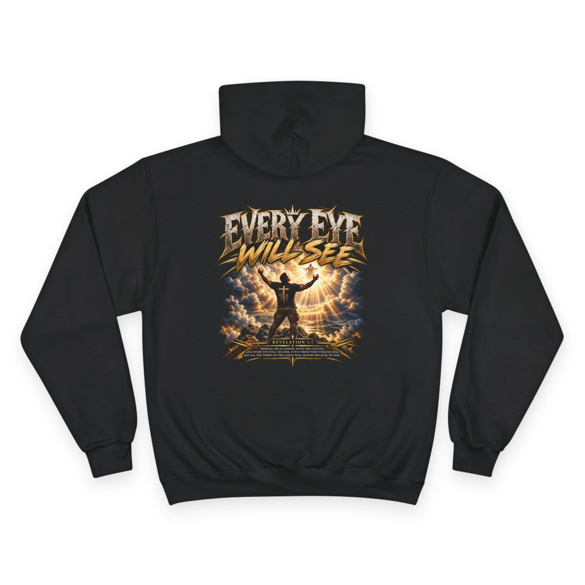 Champion Hoodie — "Every Eye Will See" Graphic Pullover