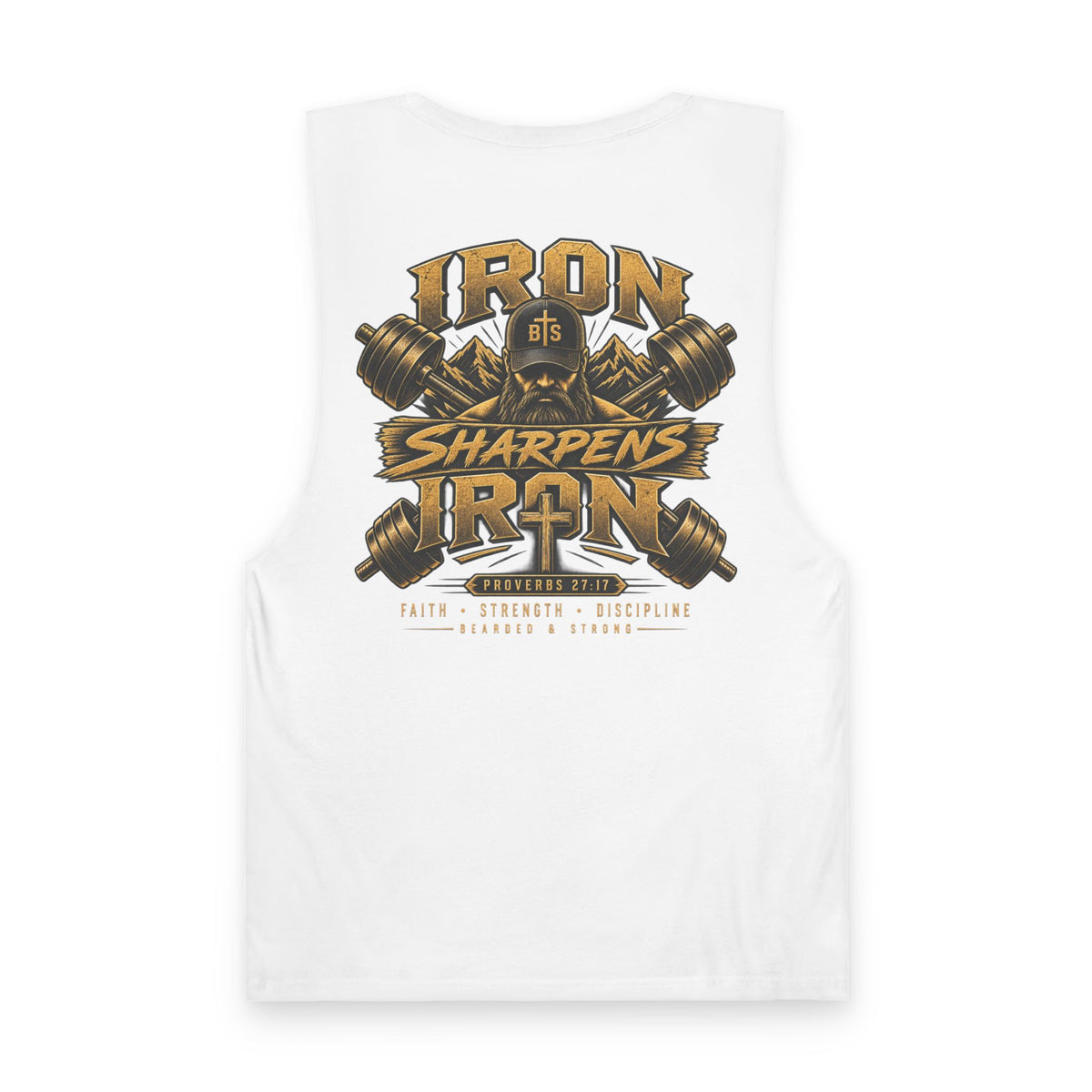 Barnard "Iron Sharpens Iron" Muscle Tank — Gym Weightlifting Fitness Tank Top
