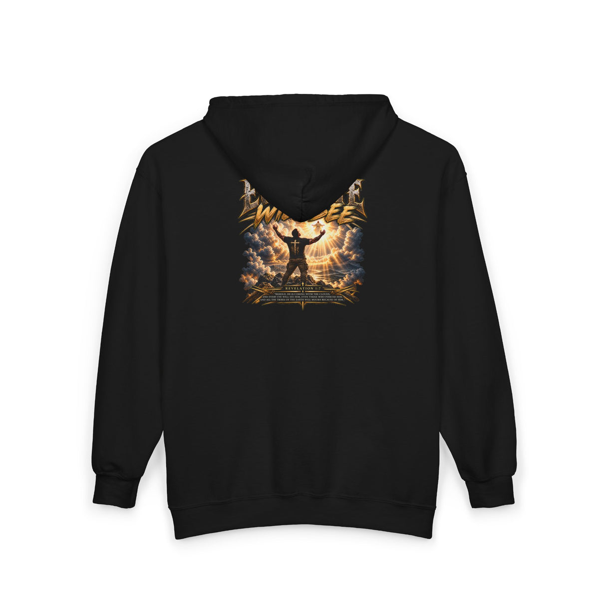 Heavy Metal Zip Hoodie — 'Wicker' Lightning Band Graphic