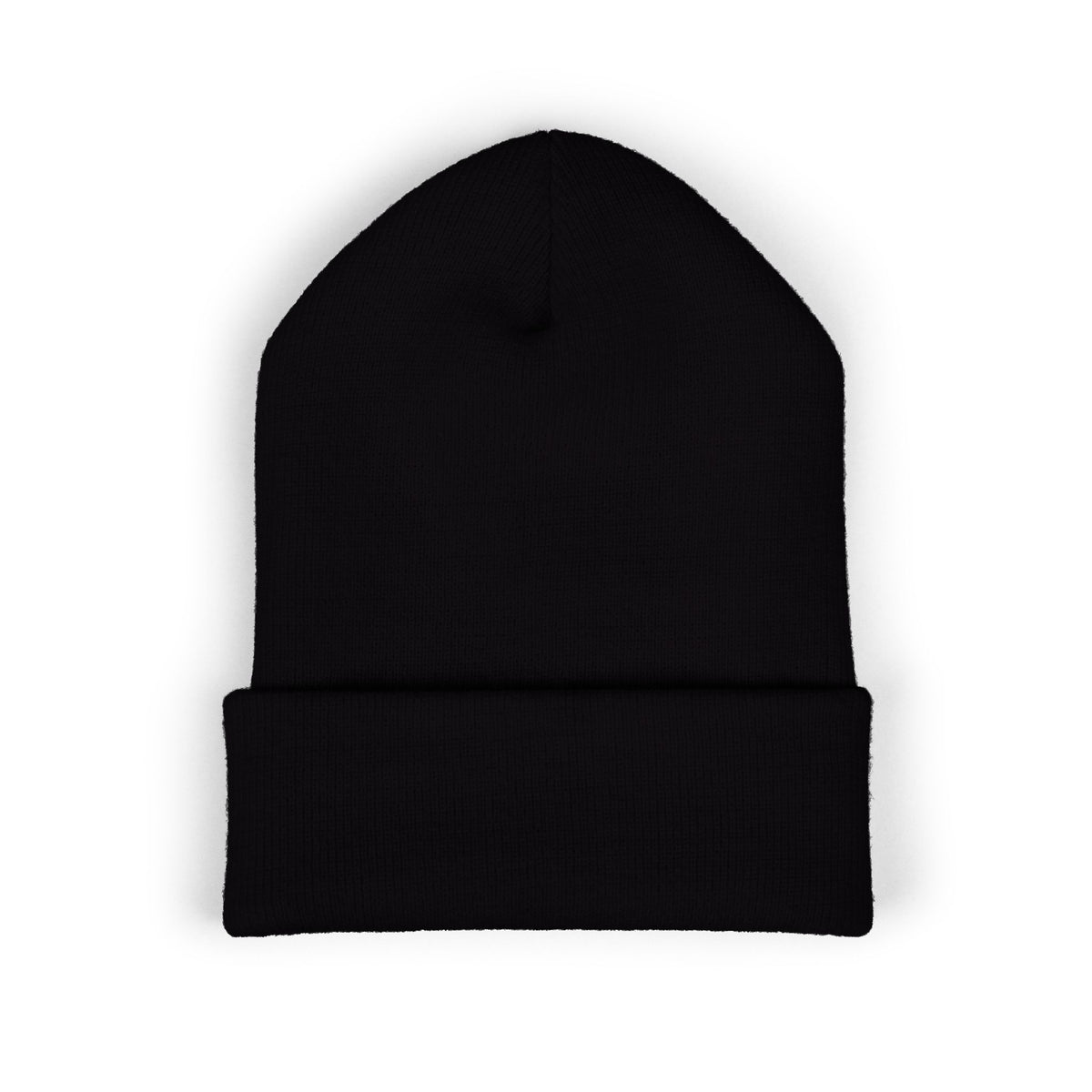 Embroidered 'B&S' Crown Cuffed Beanie — Olive Knit Winter Hat