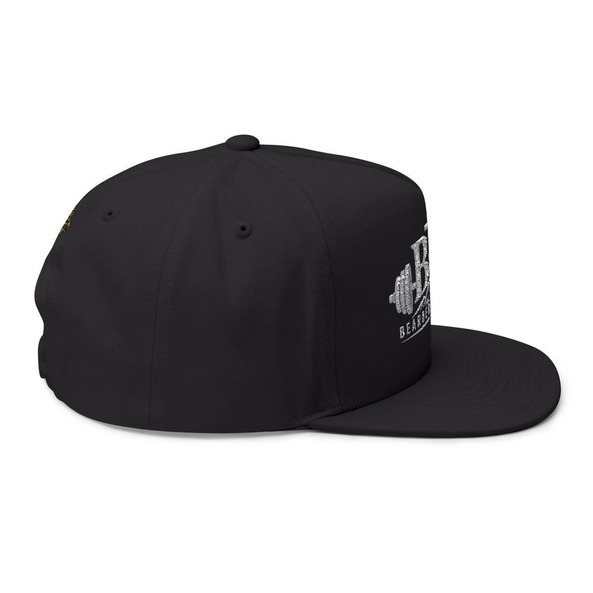Bearded & Strong Embroidered Flat Bill Cap — Men's Fitness Christian Trucker Hat