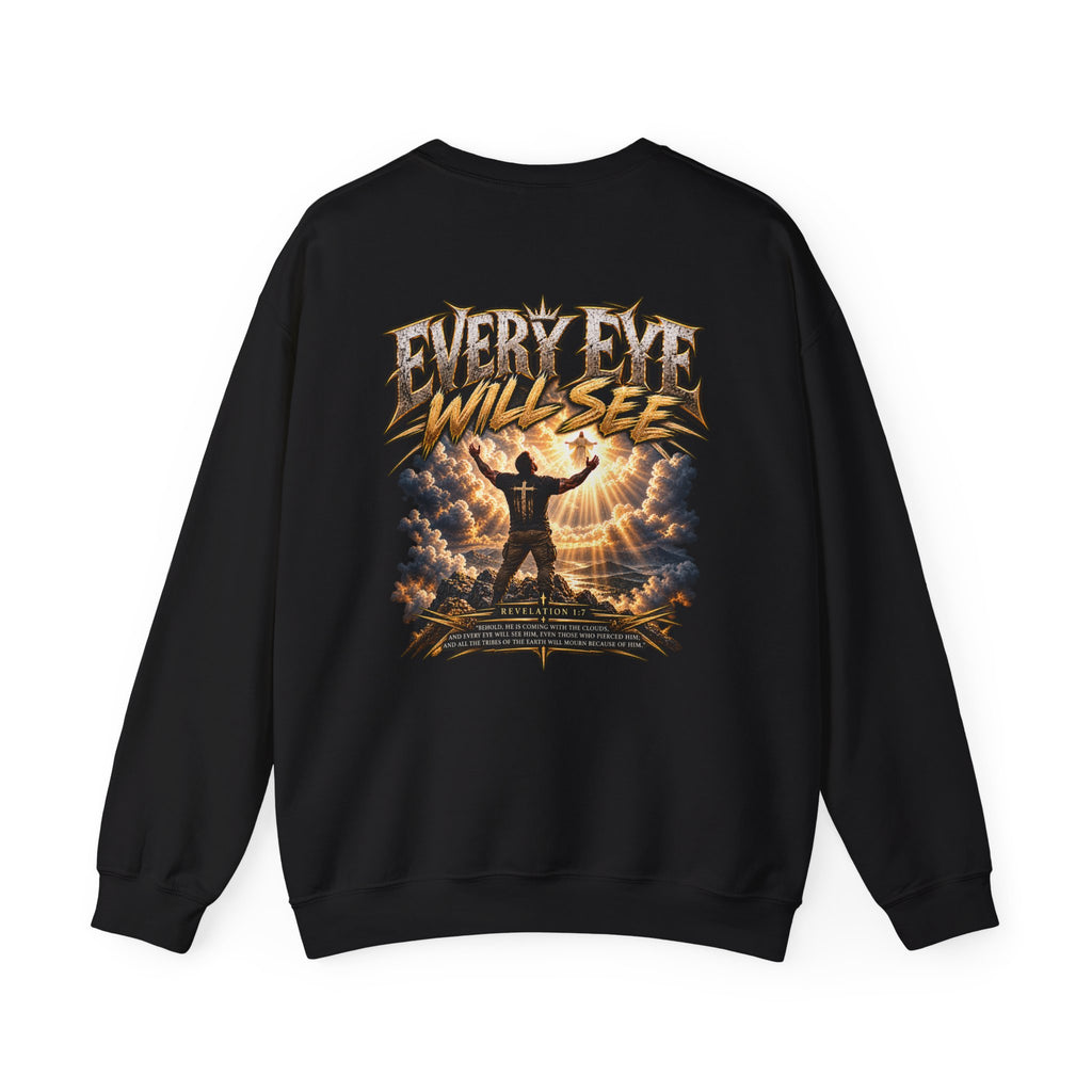 Crewneck Sweatshirt – "Every Eye Will See" Gospel Graphic